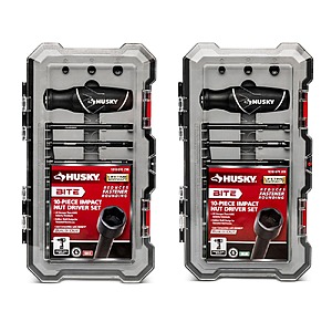 Husky BITE SAE and Metric Impact Ready Interchangeable Nut Driver Set with Cushion-Grip Handles (20-Piece), $39.97, FS, Home Depot $39.95