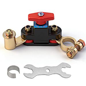 Pure Copper Battery Disconnect Switch 12V/24V $3.99 + Free Shipping w/ Prime or on $35+