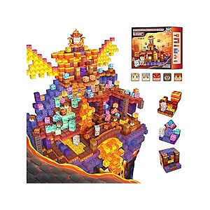 Rurvale Magnetic Building Blocks Set w/ Dragon Dungeon Adventure Theme $12.99 + Free Shipping w/ Prime or $6 Fee per Order