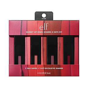 e.l.f. Glossy Lip Stain Shades 4 Days Kit $12
