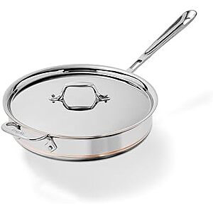 $259* | All-Clad Copper Core Stainless 4 Qt Sauté Pan with Lid, Made in the USA at Amazon