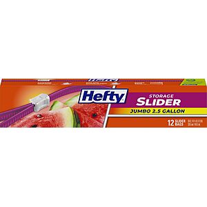 12-Count Hefty Slider Jumbo 2.5-Gallon Storage Bags $3.11 w/ S&S + Free Shipping w/ Prime or on $35+