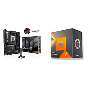 AMD Ryzen 7 7700X3D Processor, ASUS TUF GAMING B650E-E PCIe 5.0 WIFI 6E ATX Motherboard, Cooler Master Elite Liquid 240mm Cooler - $358.99