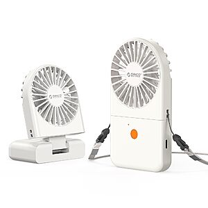 ORICO Portable Fan Rechargeable, 3-In-1 Handheld Desk Neck Fan, ReFan White $5.99