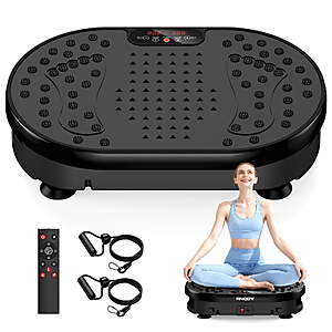 Anqdy Vibration Plate Exercise Machine for Home Fitness & Whole Body Workout, 350 Lbs Capacity with 2 Loops & Remote Control $39.49