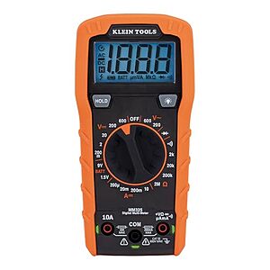 $29.98* | Klein Tools MM325 Manual-Ranging Digital Multimeter 600V AC/DC at Amazon