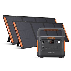 Jackery Explorer 1000 v2 with 2 pcs 200W Solar Panel 1500 -Watts Portable Power Station (2 Solar Panels Included) (Battery Included and Charger Not $989