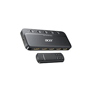 acer 5 in 1 Out HDMI Switch 4K@60Hz HDMI 2.0 with Remote for PS5 Xbox TV $19.99