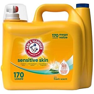 [SnS, AC] $9.99* | 170-Oz Arm & Hammer Sensitive Skin Liquid Laundry Detergent at Amazon