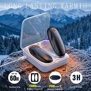 Amazon – xumemall Rechargeable Hand Warmers 2-Pack - $14.99 w/ Code