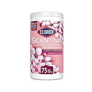 75 ct Clorox Scentiva Disinfectant Wipes (cherry blossom & Peach), $2.91, FS Prime, Woot!