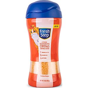 15-Oz Fresh Step Cat Litter Crystals Deodorizer (Summer Breeze) $3.24 w/ S&S + Free Shipping w/ Prime or on $35+