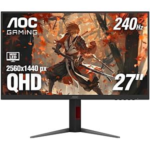 $249.99* | 27" AOC Gaming Q27G4ZMN Mini-LED Gaming Monitor at Amazon