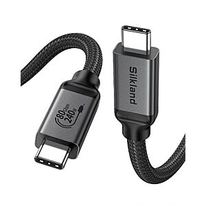 Silkland USB-IF Certified USB4 for Thunderbolt 5 Cable 5FT, 80Gbps 240W 8K $31.99