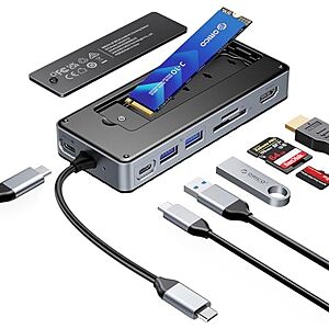 [AC] $36.81* | ORICO 8-in-1 USB-C Hub w/ M.2 NVMe/SATA SSD Enclosure at Amazon