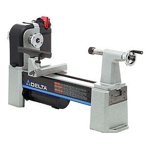Delta Industrial 46-460 12-1/2-inch Variable-Speed MIDI Lathe, Gray $899