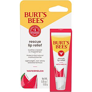 0.35-Oz Burt's Bees Rescue Lip Relief Hydrating Lip Balm (Watermelon) $3.11 + Free Shipping w/ Prime or on orders over $35