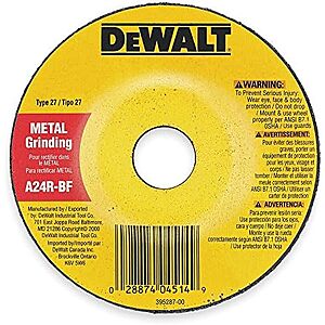 [NEW, AC] $10.77 | DEWALT DW8831 9-Inch by 1/8-Inch by 5/8-Inch-11 XP Grinding Wheel at Amazon