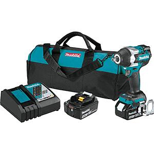 Makita XWT18T 18V LXT Lithium-Ion Brushless Cordless Kit w/Detent Anvil (5.0Ah) +free Makita DMP180ZX 18V LXT Lithium-Ion Cordless Inflator $414.99