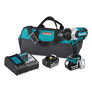 Makita XWT08T 18V LXT Lithium-Ion Brushless Cordless Kit w/Friction Ring Anvil (5.0Ah) +free Makita DMP180ZX 18V LXT Lithium-Ion Cordless Inflator $595.3