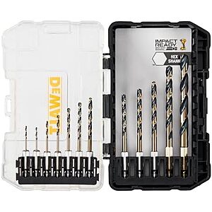$14.98* | 12-Pc DeWALT Black & Gold Drill Bit Set at Amazon