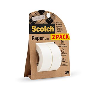 $4.24 Scotch Paper Tape, 3/4 in x 600 in, 2 Rolls with Coupon