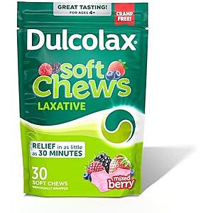 [SnS, AC] $2.35 | 30-Count Dulcolax Saline Laxative Soft Chews (Mixed Berry) at Amazon