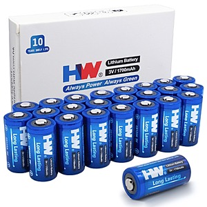 Prime Members: 24-Pack HW CR123A 3V 1700mAh Lithium Batteries $17.95 + Free Shipping