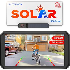 AUTO-VOX Solar Wireless Backup Camera w/ 5" 1080p Monitor & 5000mAh Battery $90.99 + Free Shipping