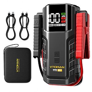 VTOMAN VL7 6000A LiFePO4 Portable Jump Starter for All Gas and 10L Diesel $50 AC + Free Shipping