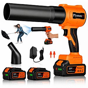 $36 ac FS AMAZON Cordless Leaf Blower, 800,000 RPM Electric Handheld Blower, Leaf Blower Cordless with 2×4.0Ah Batteries & Charger,