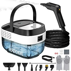 Granarbol Steam Cleaner, 1600ML Handheld Steamer for Home Car Cleaning $29.99