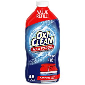 $8.49 S&S Q OxiClean Max Force Laundry Stain Remover Spray Refill, 48 fl oz