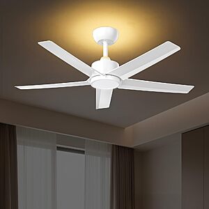 Prime: ocioc 44 inch Ceiling Fans with Lights and Remote, White, Powerful Airflow $37.99 + Free Shipping