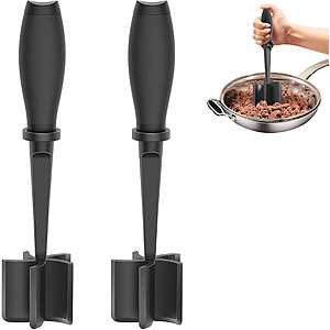 2 Pack Meat Chopper for Hamburger, Premium Heat Resistant Masher and Smasher for Ground Beef, Ground Turkey and More $9.99