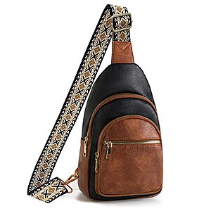 Prime: FALAN MULE Small Crossbody Sling Bag Fanny Pack Leather Chest Bag for Women $9.99 + Free Shipping