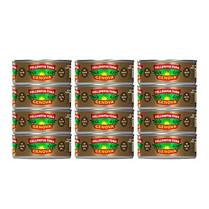 12-Pack 5-Oz Genova Premium Yellowfin Tuna in Olive Oil $16.96 ($1.41 can) w/ S&S + Free Shipping w/ Prime or on $35+