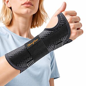 Changenow 3-Splint Carpal Tunnel Wrist Brace (Black) $5.99 + Free Shipping w/ Prime or on $35+