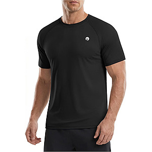 PINSPARK Men's UPF 50+ Workout Athletic T-Shirts $8.99