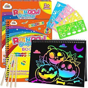2-Pack ZMLM Rainbow Scratch Paper Art Notebooks $4.99 ($2.49 each) + Free Shipping w/ Prime or on $35+