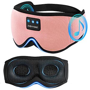 5.4 Bluetooth Zhenyemei Contour Wireless Headphone Sleep Mask (Pink or Grey) $9.99 + Free Shipping w/ Prime or on $35+