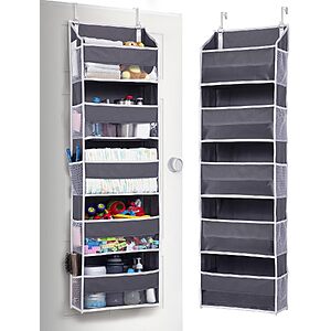 5-Tier ULG Over Door Organizer w/ 5 Large & 10 Mesh Side Pockets (Dark Grey) $10.49 + Free Shipping w/ Prime or on $35+