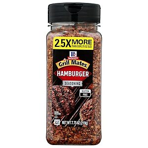 [SnS, AC] $7.06* | 2 × 7.75-Oz McCormick Grill Mates Hamburger Seasoning ($3.53 each) at Amazon