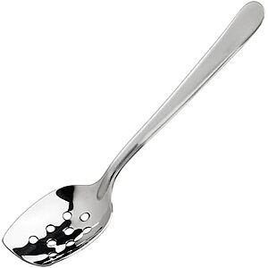 $3.04* | Winco 8" Slanted Plating Spoon, Perforated, Stainless Steel at Amazon