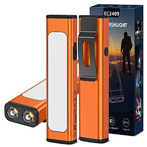 2-Pack Spriak Rechargeable EDC Pocket Flashlight w/ Clip & USB-C Port $7.49 + Free Shipping w/ Prime or on $35+