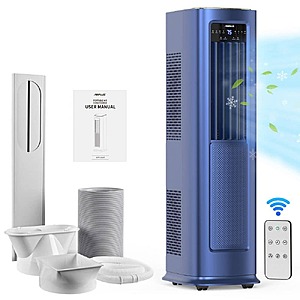 4in1 Portable Air Conditioner Cools 9,000 (DOE) BTU, Cover 900 sq.ft. with Heat, Dehum, AC unit with Remote, 24Hr Timer $531