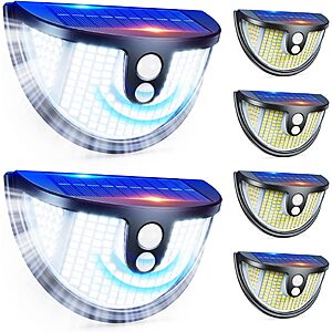 6-Pack BONLION 151-LED Solar Motion Sensor Lights w/ 270° Illumination & 2 Lighting Modes $16.50 + Free Shipping w/ Prime or on $35+
