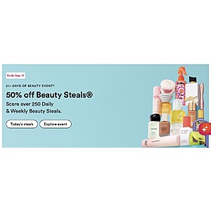 Ulta Today’s 50% off Beauty Steals 09/10