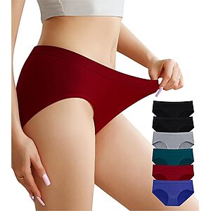 OLIKEME Women's Underwear Wicking Stretch Hipster Panties for Women (M-L) Multicolor 6 pack $8.99
