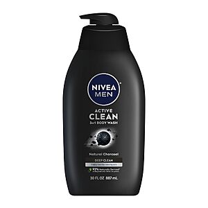 NIVEA Mens 3 in 1 30oz Pump Bottles Body Wash Two for $9.97 s&s BOGO Amazon